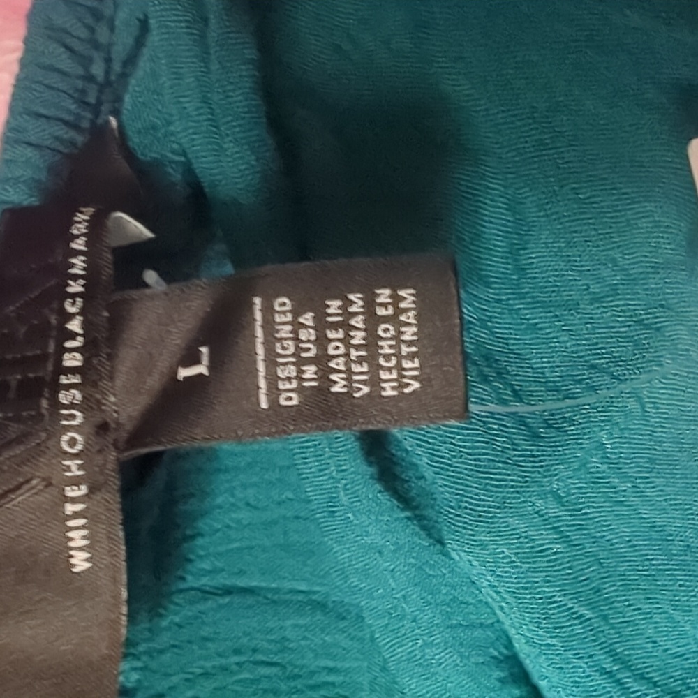 White House Black Market Teal Halter Wide-Leg Jumpsuit - Picture 5 of 6